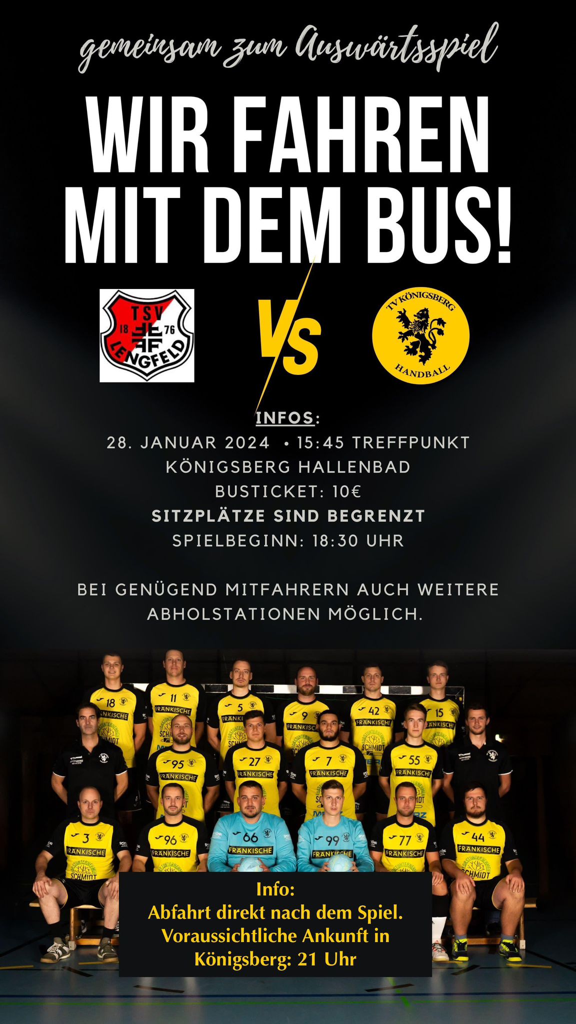 Busfahrt zum Auswärtsspiel